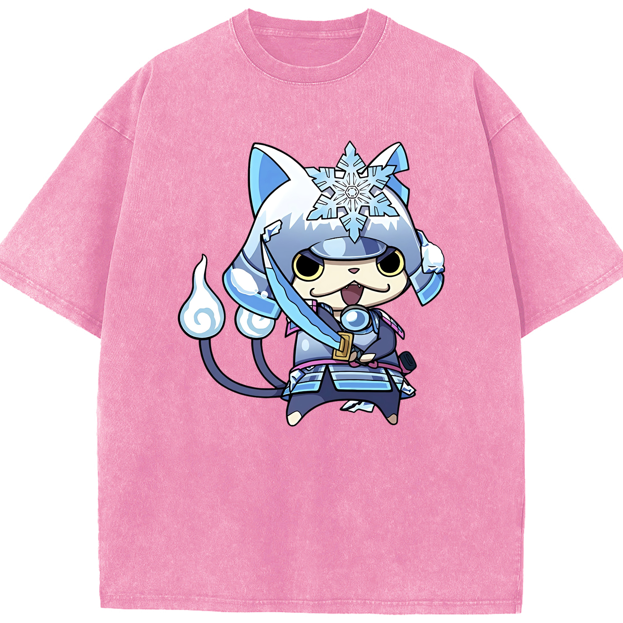 （画像用） 妖怪ウォッチ Yo-kai Watch 綿100% ヴィンテージ風 半袖Tシャツ（フロントプリント）